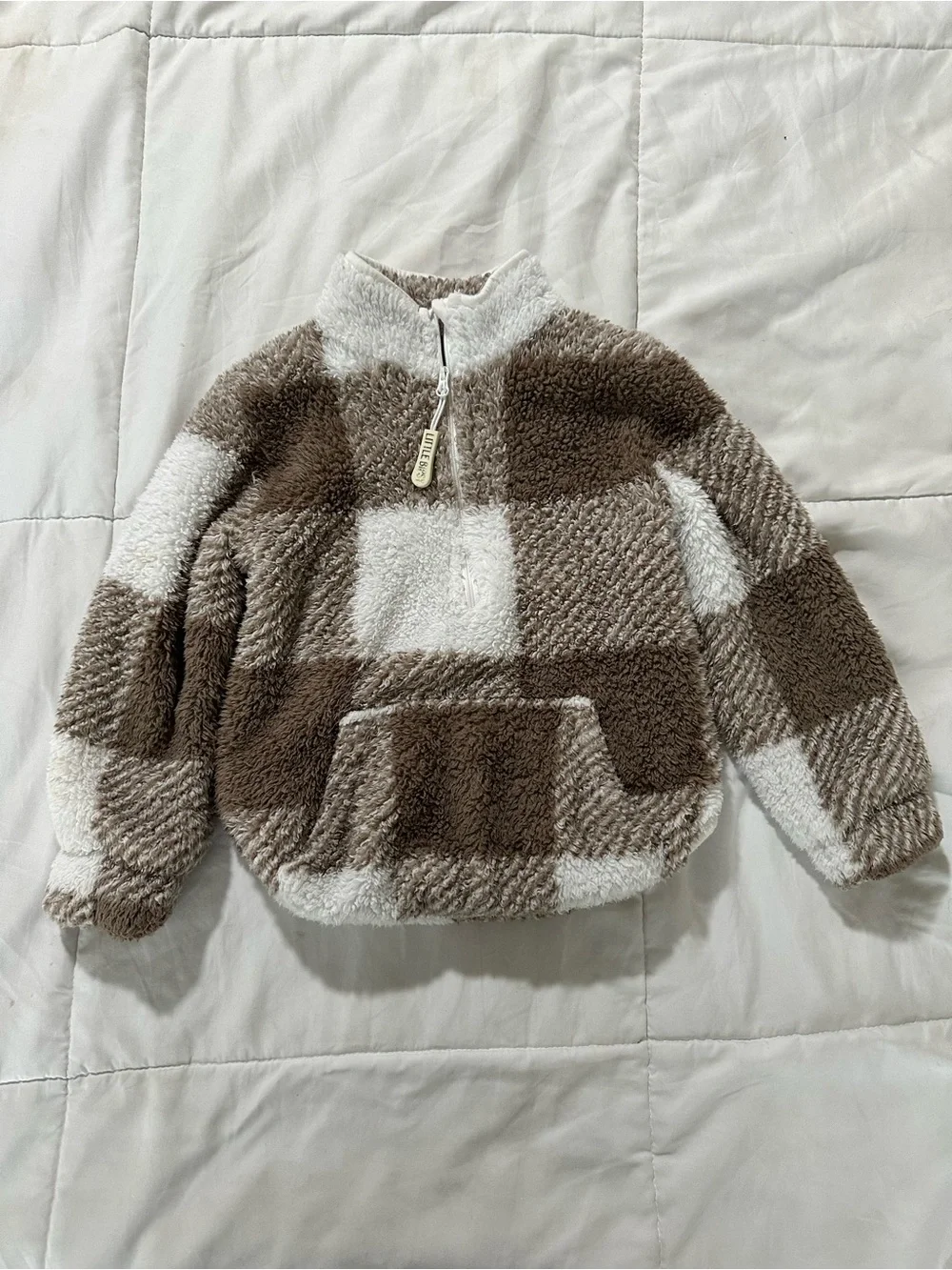 Little Bipsy Cream & Tan Sherpa-pull over